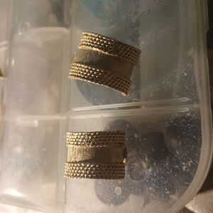 Gold Textured Cuff Bracelet